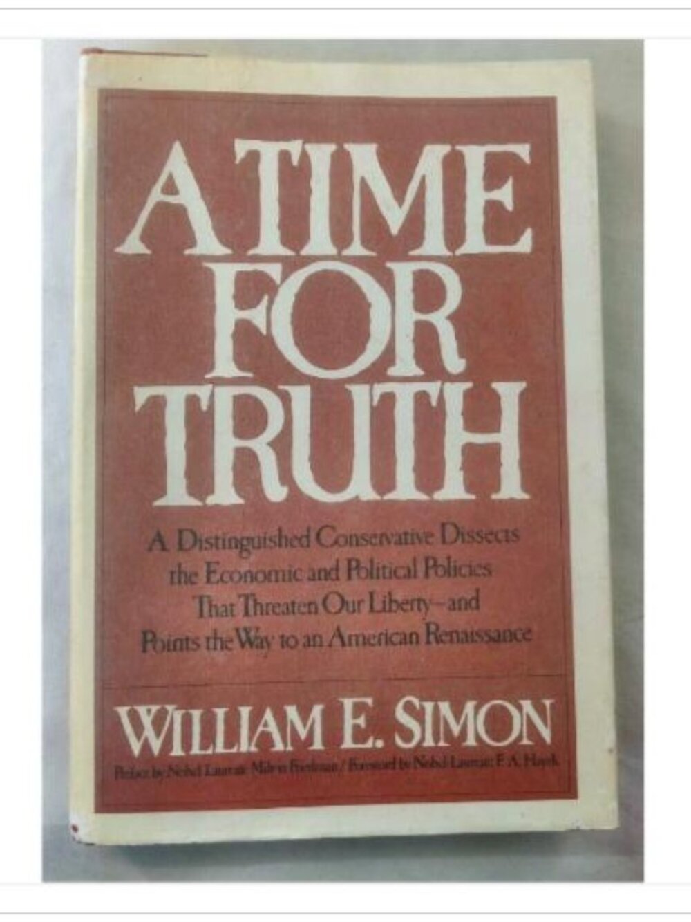 A Time for Truth William E. Simon Hardcover Book Vintage Novel Read Classic